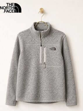The North Face Men’s Heather Gray Sweater Fleece 1/4 Zip Pullover Size Large